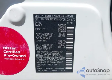 2018 Nissan Rogue Sv from USA, damaged, VIN KNMAT2MTXJP524728